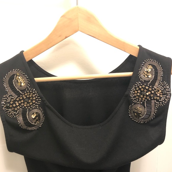 Beaded black bodycon dress - Picture 2 of 2